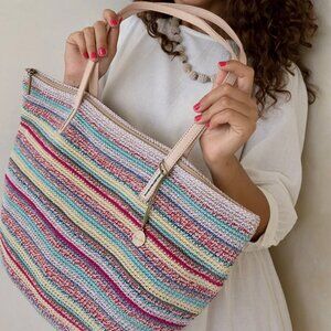 The Sak Faye Large Tote Multi-Color Excellent Condition
